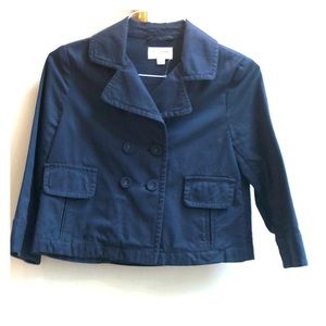 Nili lotan short navy cotton jacket